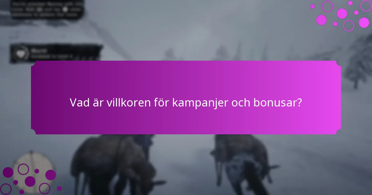 Vad är villkoren för kampanjer och bonusar?
